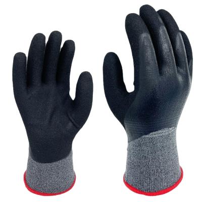 China Flexible Mechanic Anti Oil Fully Rubber Coated Mechanic Work Glove for sale