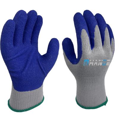 China Flexible Customized Wholesale 10 Gauge Knitted Yarn Liner Palm Coated Ply Latex Work Gloves for sale