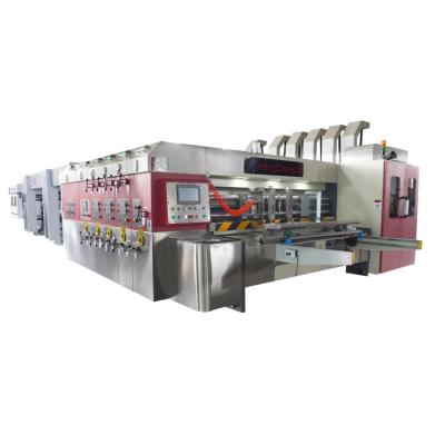 China Automatic 4color Printing Shops Carton Printing Machine Inline Die Cutter Machine Cardboard Box Printer for sale