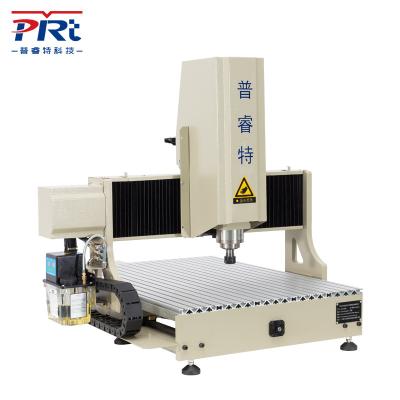 China PURUITEKEJI 6040-2.2KW 4 Axis Metal Square Rail Engraving Machine CNC Router Carving Milling for Metal Wood for sale