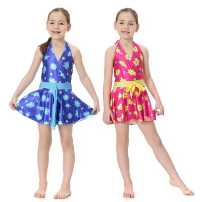 China Wholesale Breathable One-Piece Print Bikini Beach Wear Kids Girls Swimwear Children Girls Swimwear for sale