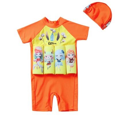 China Cute Breathable Fashionkids Swimwear& Float Detachable Beachwear One Piece Swimsuit for sale