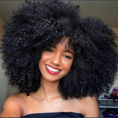 China Wholesale Natural Looking Afro Wig Accept Customize African Hairpiece With Bangs Curly Hair Synthetic Short Curly Wig For Black Women Curly Wigs for sale