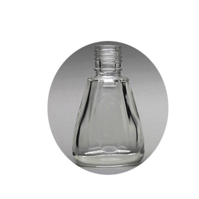 China Personal Care 12.5ml Clear Cosmetic Nail Polish Bottle FD2018 Logo Nail Polish Empty Private Neck Glass Bottle 15mm Nail Polish Bottle for sale