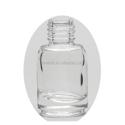 China Small Personal Care 6ml Nail Polish Bottle FD0132 Clear OEM Empty Clear Private Logo Cosmetics Packaging Bottle With Brush Cap for sale