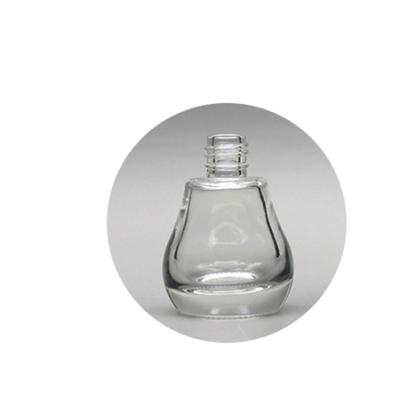 China Personal Care 15ml Clear Glass Nail Polish Bottle FD1977 OEM Logo Nail Polish Empty Glass Bottle Private Glass Cosmetic Bottle 13mm Neck for sale