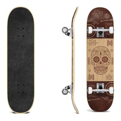 China Professional Skater Custom 7 Ply Stain Maple Color Board Adult Skateboard Pro Complete Skateboard for sale