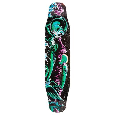 China Professional Complete Skater Longboard Skateboard Street Dancing Inclined Longboard Skateboard Maple Double-Curved Longboard Decks for sale