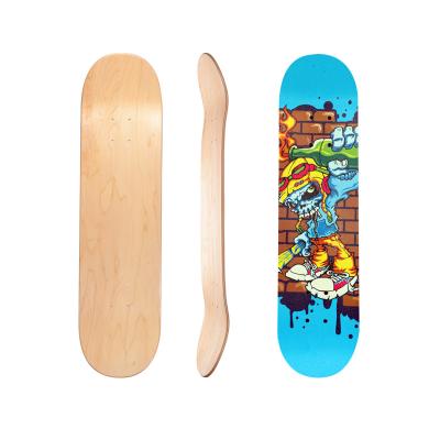 China Professional Skater Profesional Multiple Designs Complete Double Kick Trick Skateboard Deck For Adults for sale