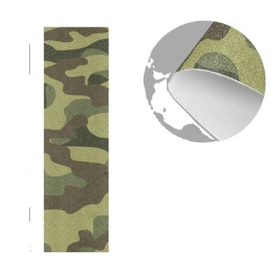 China Wholesale Green Pro Skater Camouflage Scooter Grip Tape Longboard Skateboard Grip Tape For Skateboard Sandpaper Sheets for sale