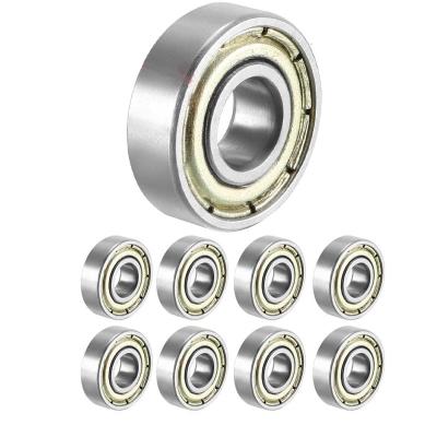 China Adult Wholesale Pack Of 8 Miniature Double Ball Bearings 608zz Shielded Skateboard Bearings for sale