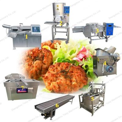 China No-pollution High Efficiency Hamburger Patty Production Line Hamburger Patty Production Line Frozen Chicken Nugget Forming Machinery for sale