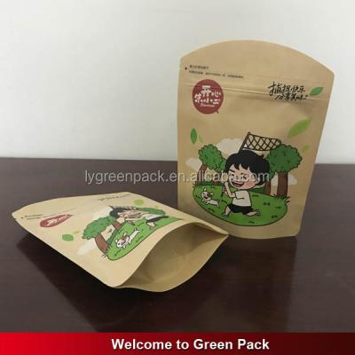 China Good Quality Moisture Proof 6 Colors Flexo Printing White Kraft Paper Bag With Flat Handle for sale