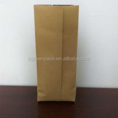 China Recyclable Customized Back Sealed Cheap Gusset Kraft Paper Bags For Nuts for sale