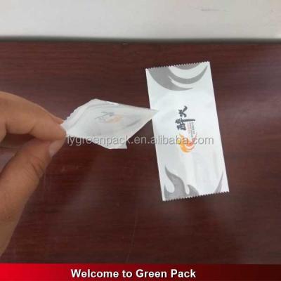 China Barrier opp/cpp plastic back center sealed bag packing snack food for sale