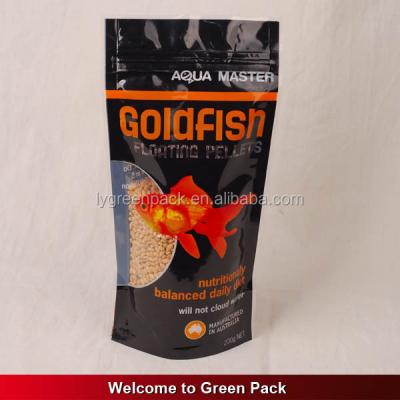 China Large Duty Flat Bottom Recyclable Ziplock Bags For Fish Food Packaging , Stand Up 3kg Fish Food Bags for sale