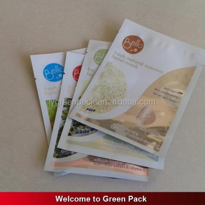 China Barrier Customized Lady Aluminum Foil Ficial Mask Packaging Bags for sale