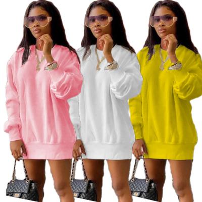 China 2021 Autumn Anti-Static Fashion Shorts Sweatshirt Dress Winter Loungewear Long Sleeve Anti-Static Women for sale