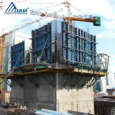 China Steel Pillars ZULIN Profile Or Weather Plywood Formwork Climbing System Design for sale