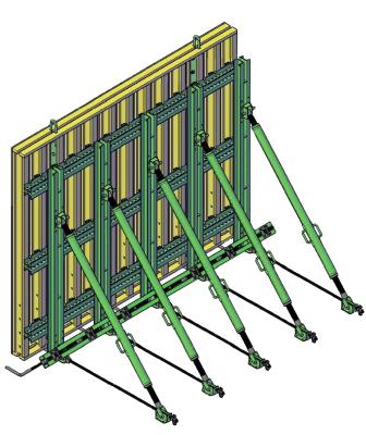 China Concrete Wall Formwork ZULIN Pull Push Prop Traditional Single Side Pipe Support for sale