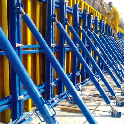 China Basement ZULIN concrete steel plywood walers flat base retaining wall formwork for sale