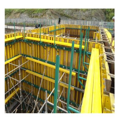 China Easy install steel waling timber beam plywood panels concrete shuttering formwork for column and wall sturcture for sale