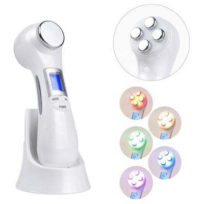 China Wrinkle remover newcomer led import colorful light wave facial lifting firming EMS RF photon beauty instrument for sale