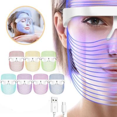 China Skin Tightening Wireless Microcurrent Beauty Light Face Mask Led 7 Color Reachargable Facial Anti Aging for sale