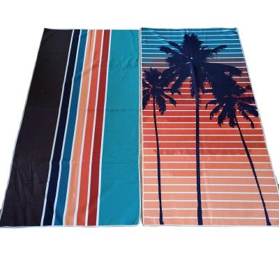 China Extra Large Microfiber Sustainable 100% Polyester Printed Beach Towel With Customized For Outside for sale