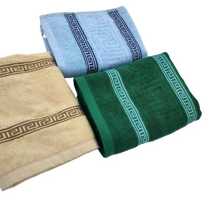 China 100% Compressed Luxury Cotton Velvet Jacquard Style Beach Towel For Home And Beach for sale