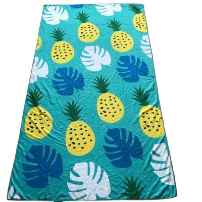 China Custom Viable Fruit Style Pineapple Microfiber Beach Towel And Bath Towel Is Suitable For Beach And Home for sale