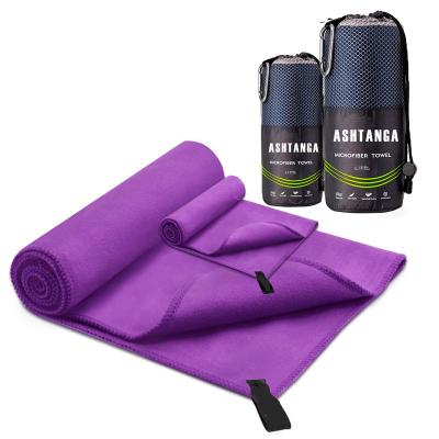 China Super Sustainably Absorbent Microfiber Fitness Gym Suede Towel With Custom Logo Size for sale