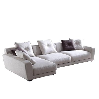 China Other modern furniture living room modular sofas old living room sofa sets and price 2 seater l shaped sofa grayish wedding for sale