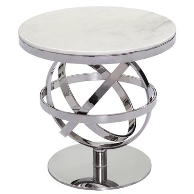 China Mateiral Natural White Marble Top Coffee Table Natural Marble Side Table for sale