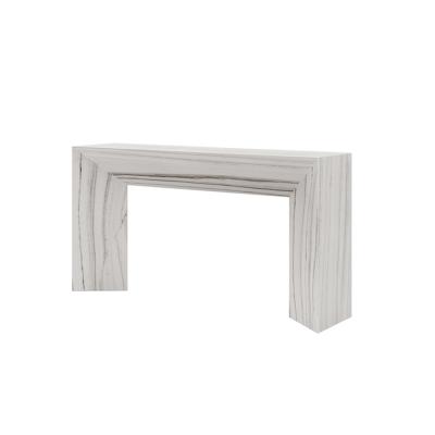 China National Marble High Fireplace Table Furniture Area Living Room Entrance Hall White Marble Console Tables for sale