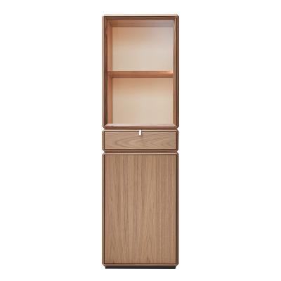 China High Quality Extendable Wooden Wine Cabinet Designs Storage Glass Cabinet Living Room Italian Modern Rotating Cabinet for sale