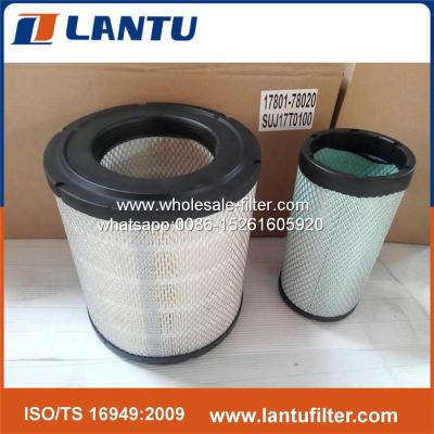 China 17801-78020+SUJ17T0100 air filter for HINO anf toyota with high quality for sale