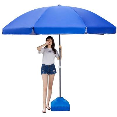 China Personal Protection Outdoor Print Casual UV Coating Custom Beach Umbrella Large With Logo for sale