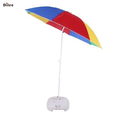 China Large OEM Multi Color Rainbow Color Patio Covering Casual Sea Sun Beach Umbrella With Wind Vent Rainbow Umbrella for sale