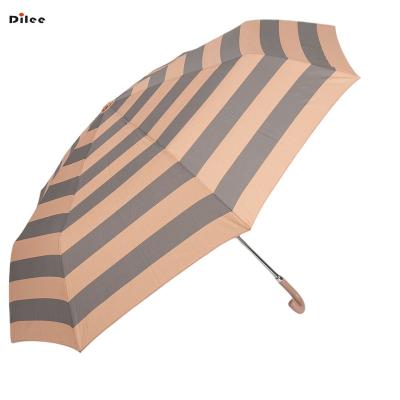 China High Fashion Manual Stripe Casual Narrow Normal 3 Fold 2022 Umbrella for sale