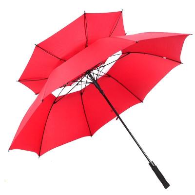 China Casual Reinforce Double Layer Umbrella Custom Printing Full Body Golf Umbrella With Logo Prints for sale