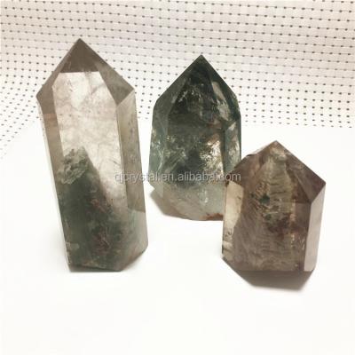 China China High Quality Natural Green Magic Wand Phantom Quartz Point Garden Quartz for Gifts or Decorums for sale