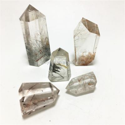 China Wholesale High Quality Rutilated Quartz Rutilated Clear Quartz Gold Point From China for sale