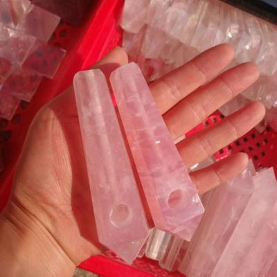 China Wholesale Natural Rose Quartz Crystal Smoking Pipe from China for sale