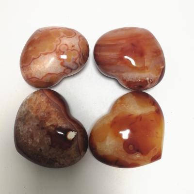 China China Wholesale High Quality Carnelian Red Agate Quartz Cut Crystal Heart For Healing for sale