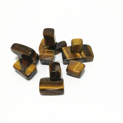 China High Quality Natural Semi Precious Stone Tiger Eye Tumble Stones from China Square for sale