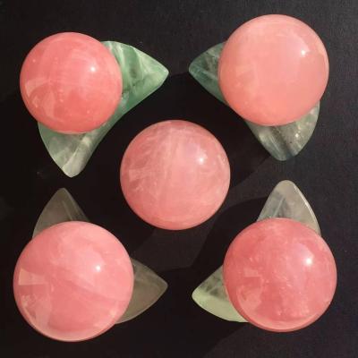 China China Wholesale High Polished Custom Natural Pink Rose Quartz Magic Crystal Stone Sphere Healing Ball For Fengshui for sale