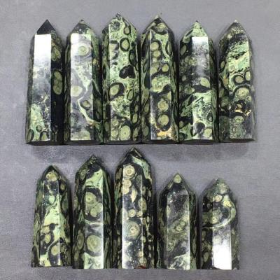 China China Wholesale Natural Magic Wand Crystal Stone Peacock Eye Crystal Healing Kambaba Jasper Quartz Point For Decoration for sale