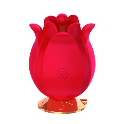 China Vibrating Sex Toys For Women Touch Two Points 10 Vibration Replaceable Vibrator Rose Shaped Clitoris Nipples Stimulate Panties For Women for sale