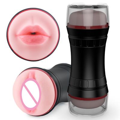 China Masturbator for male 2022 new masturbator for men soft male masturbation cup with real pussy and mouth for sale